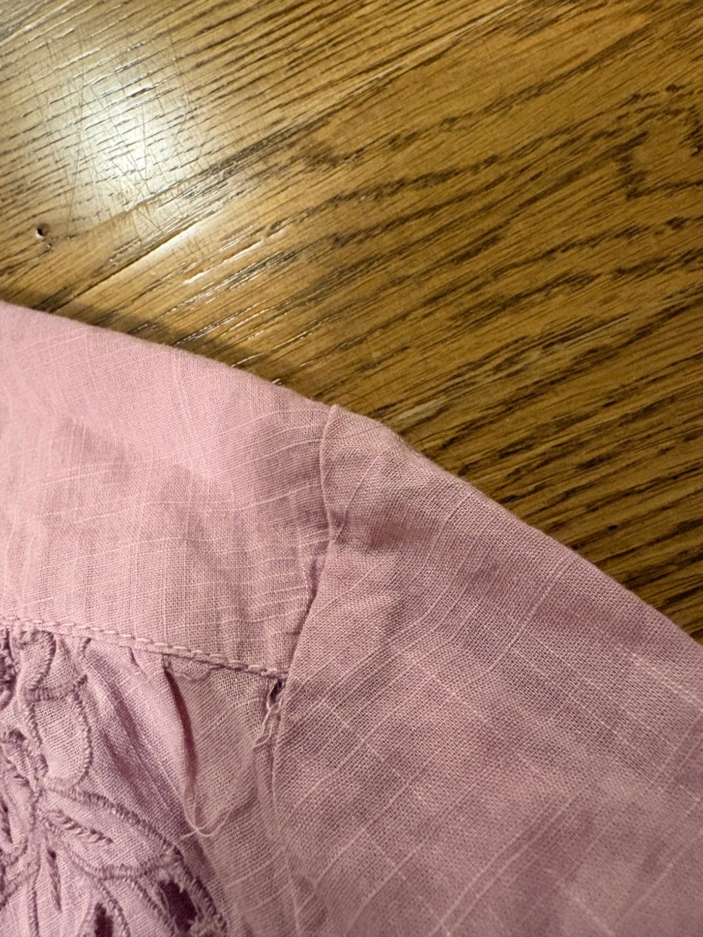 By Anthropologie Lavender Cutwork Embroidered Blouse M - Picture 7 of 9